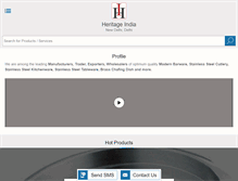 Tablet Screenshot of heritageindiasteel.net